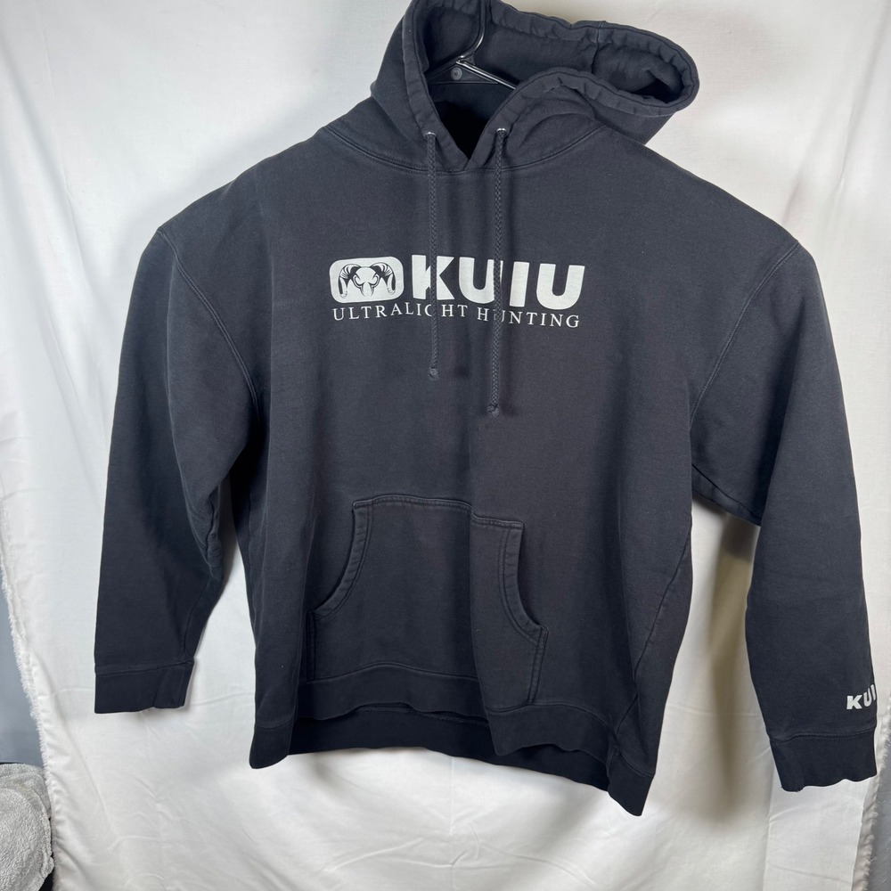 Kuiu Hoodie Mens XL Black Ultralight Hunting Graphic Pullover Sweatshirt
